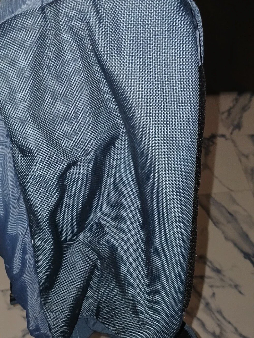 The North Face Navy Blue Backpack with Yellow Accents